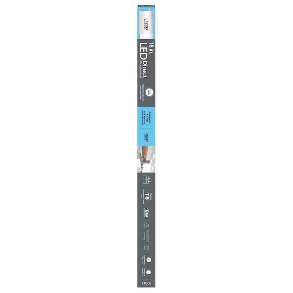 Feit Electric Feit T8 Daylight 18 in. Bi-Pin T8 LED Linear Lamp 18 Watt Equivalence 1 pk T818/850/LED - main